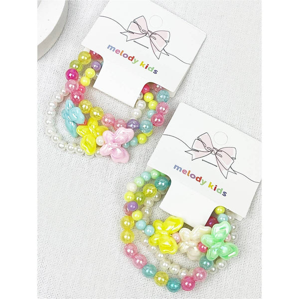 Butterfly Layering Kids Bracelets: MIX COLOR / ONE(12)