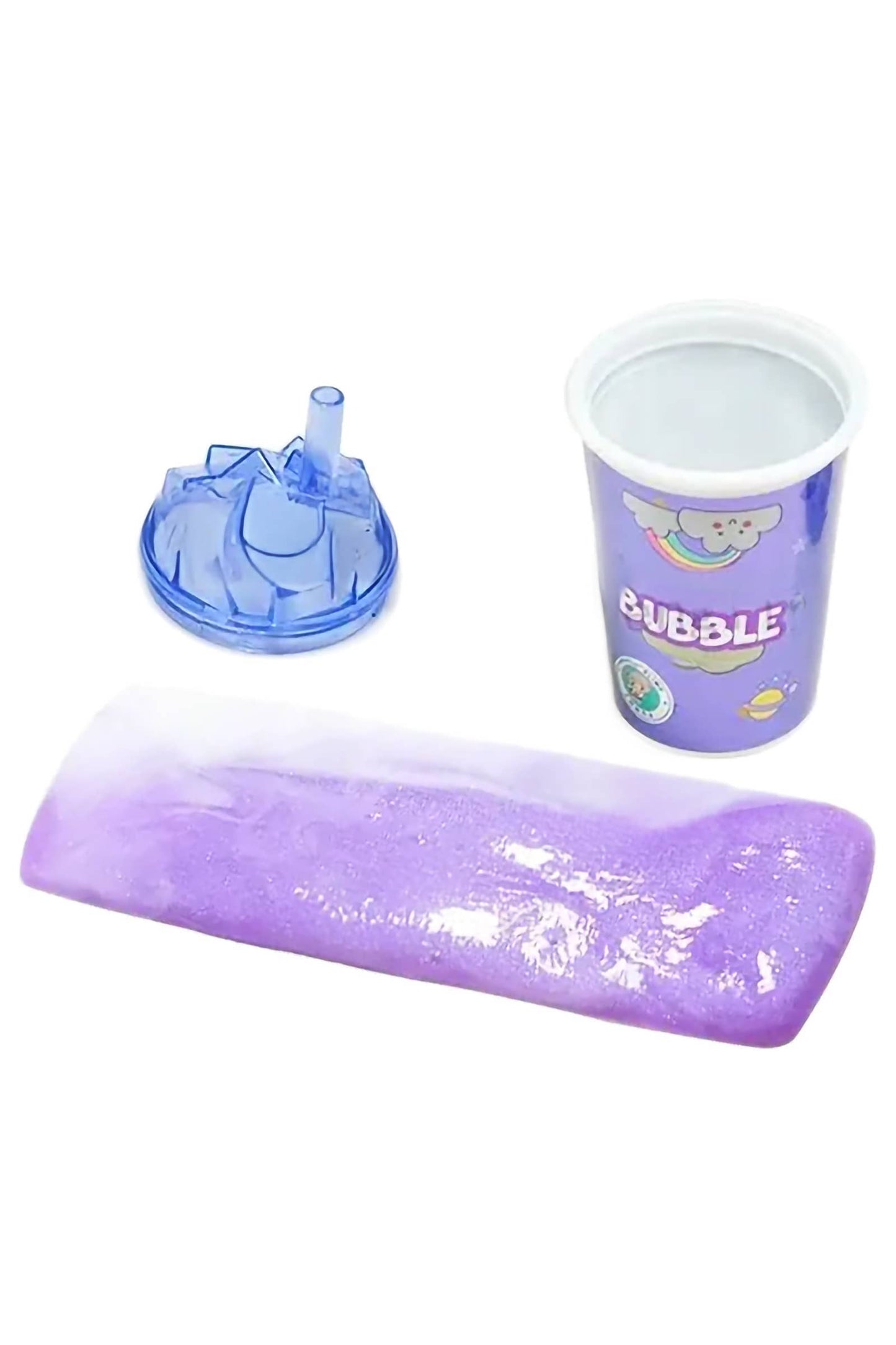 Unicorn Two Tone Iced Soda Foam Ball Slime Cup