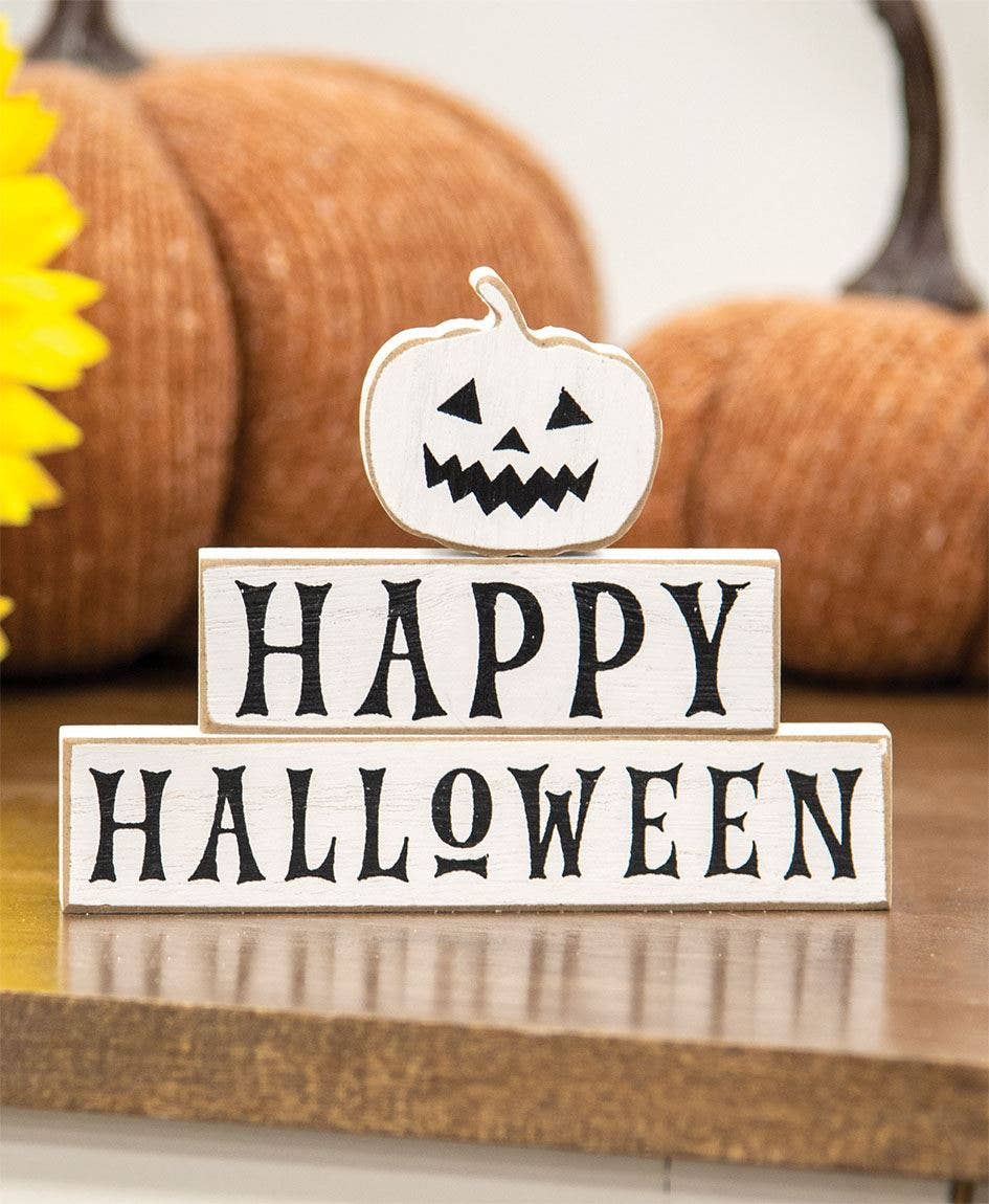 3/Set, Happy Halloween & Pumpkin Blocks