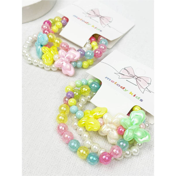 Butterfly Layering Kids Bracelets: MIX COLOR / ONE(12)