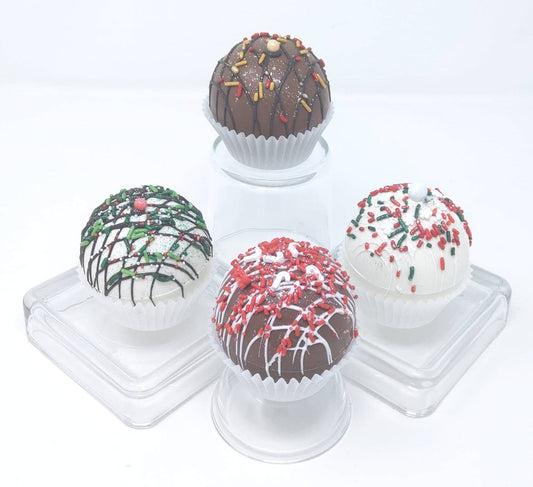 Christmas Large Artisanal Hot Cocoa Bombs: Dark Chocolate