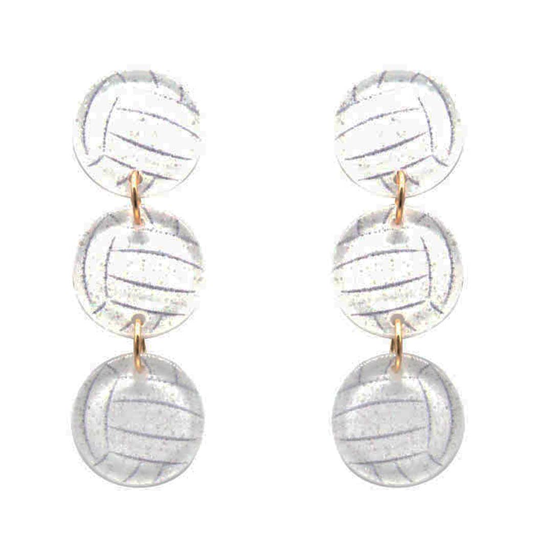 Sports Figures Three Drops Post Earrings: STB / ONE SIZE