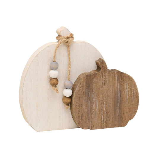 Wood Fall Pumpkin Pair