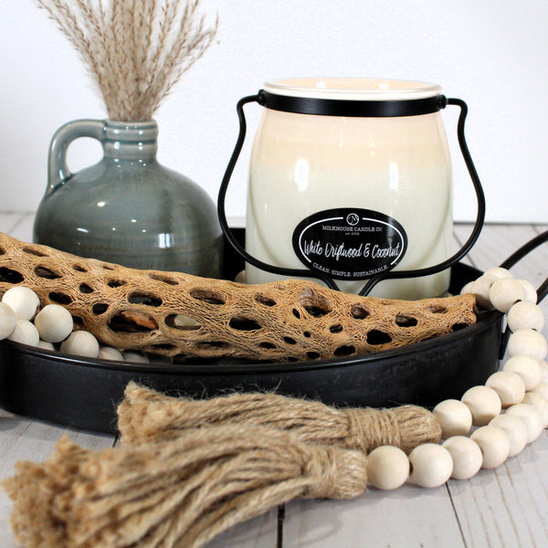 16 oz Butter Jar Candle: White Driftwood & Coconut