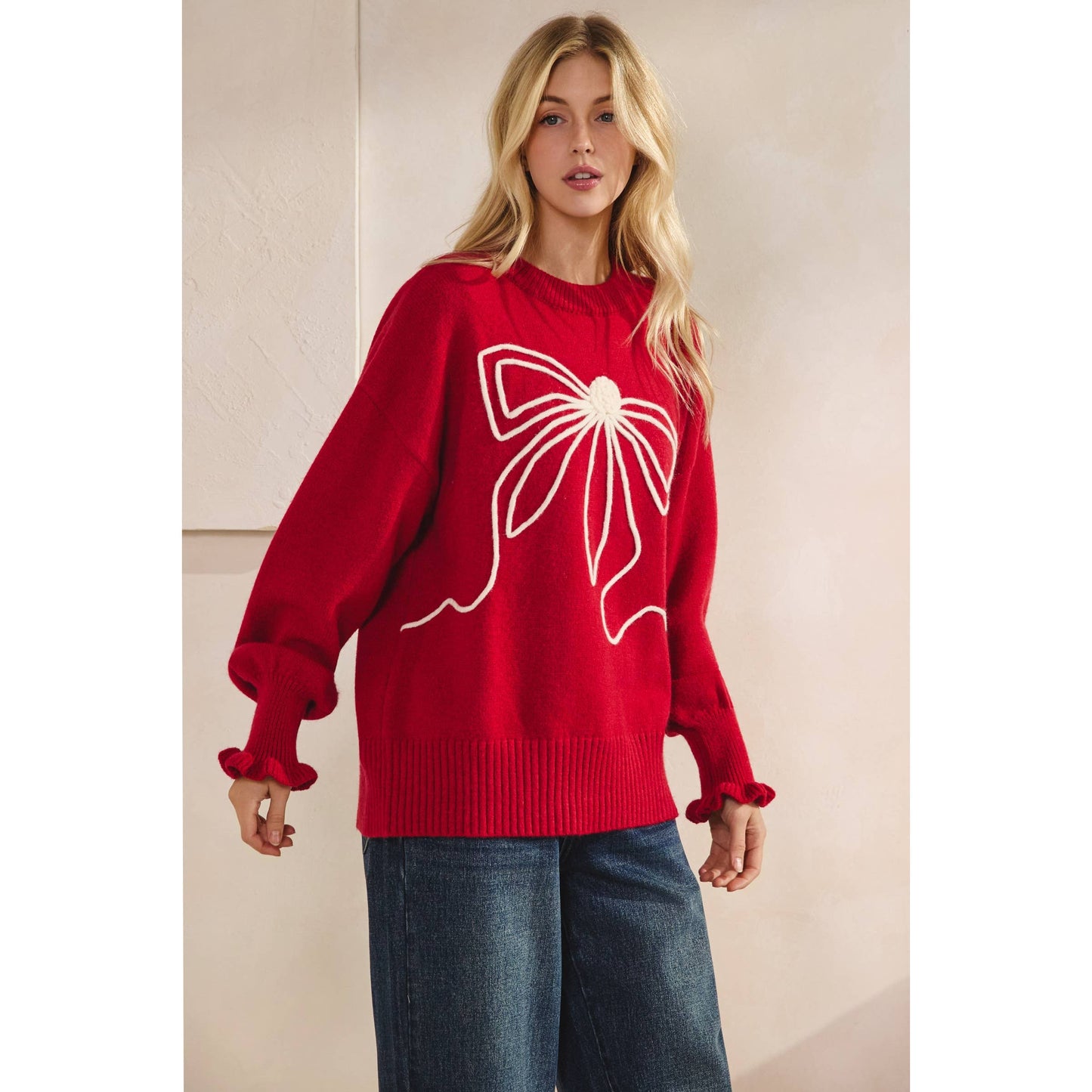 THE BIG BOW HOLIDAY SWEATER