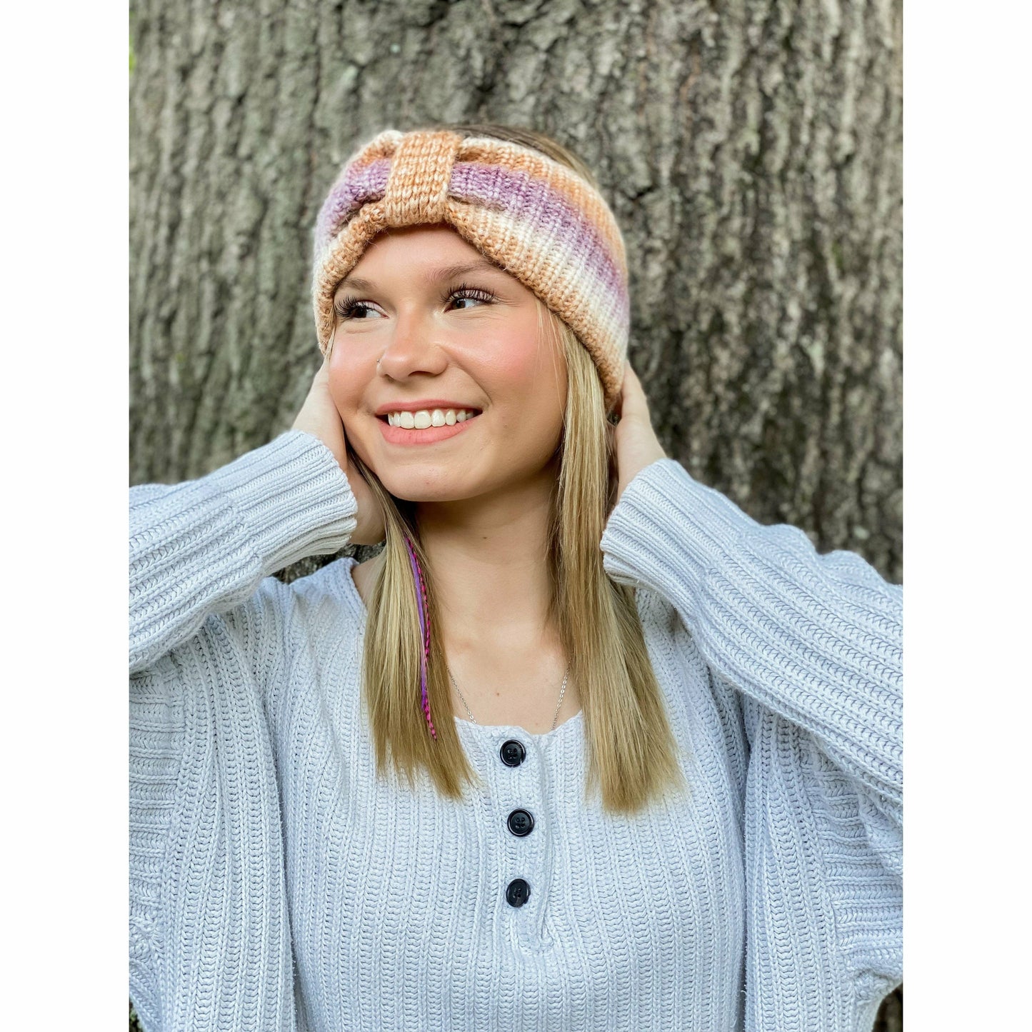 Multicolored Ombre C.C Head Wrap HW2077: Black Multi