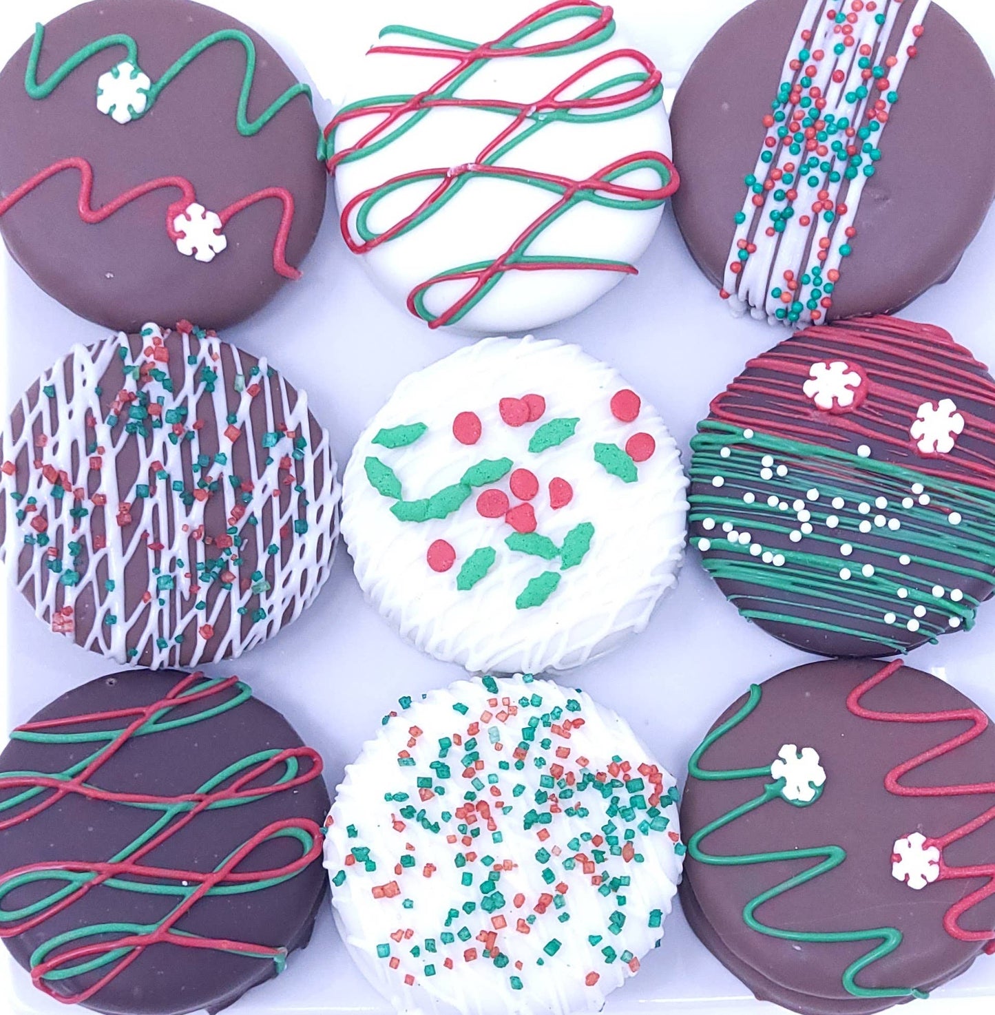 Christmas  Chocolate Covered Oreos: 6-Pack / White