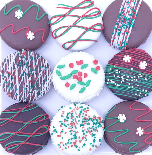 Christmas  Chocolate Covered Oreos: 6-Pack / White
