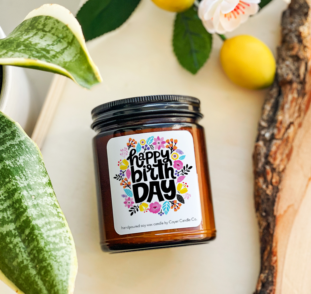 Happy Birthday | 9 oz: Happy Birthday - It's Your Day! / 9 oz. Black Jar / Choose Happiness