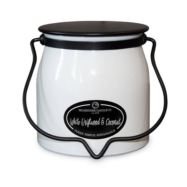 16 oz Butter Jar Candle: White Driftwood & Coconut