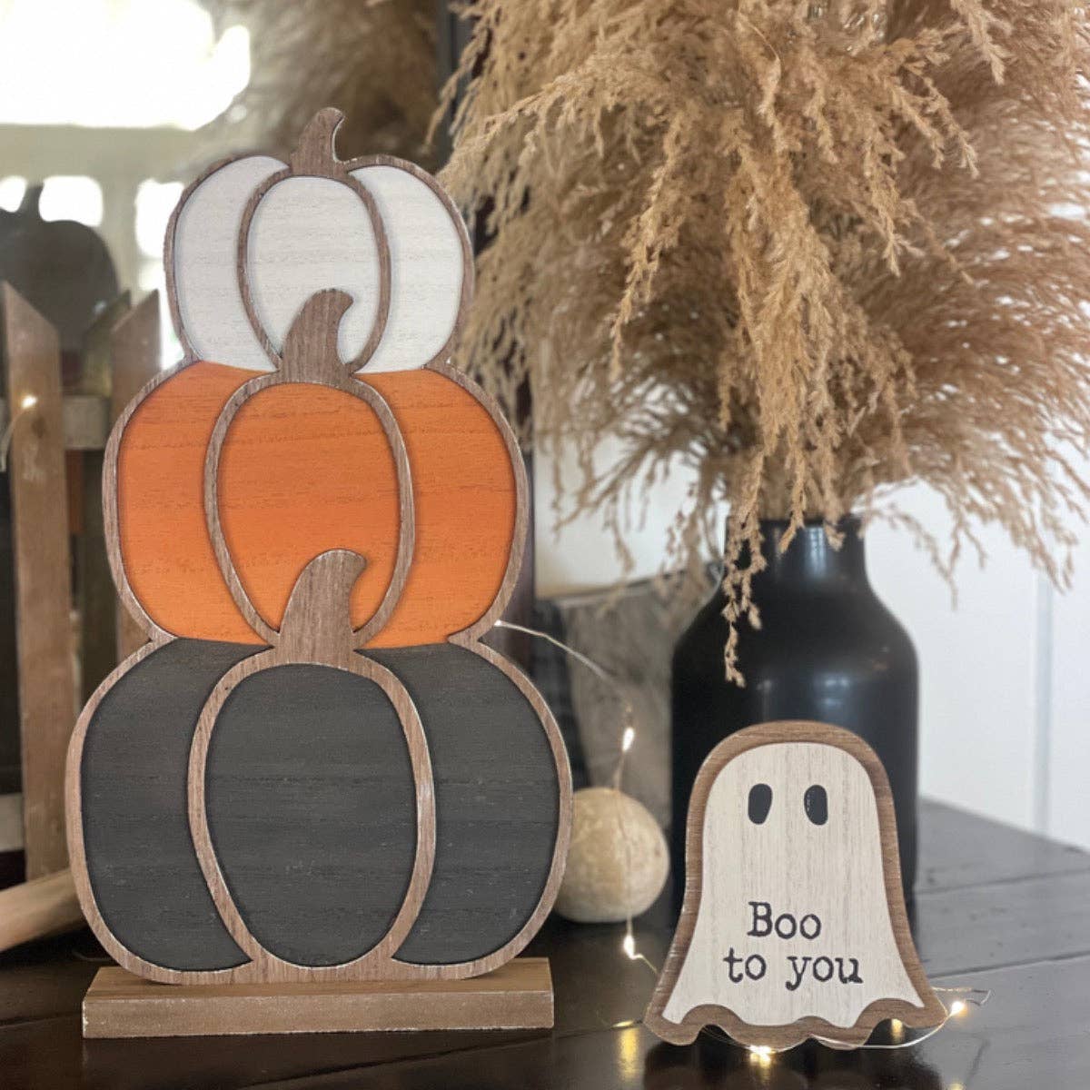 Halloween Stacked Laser Pumpkin