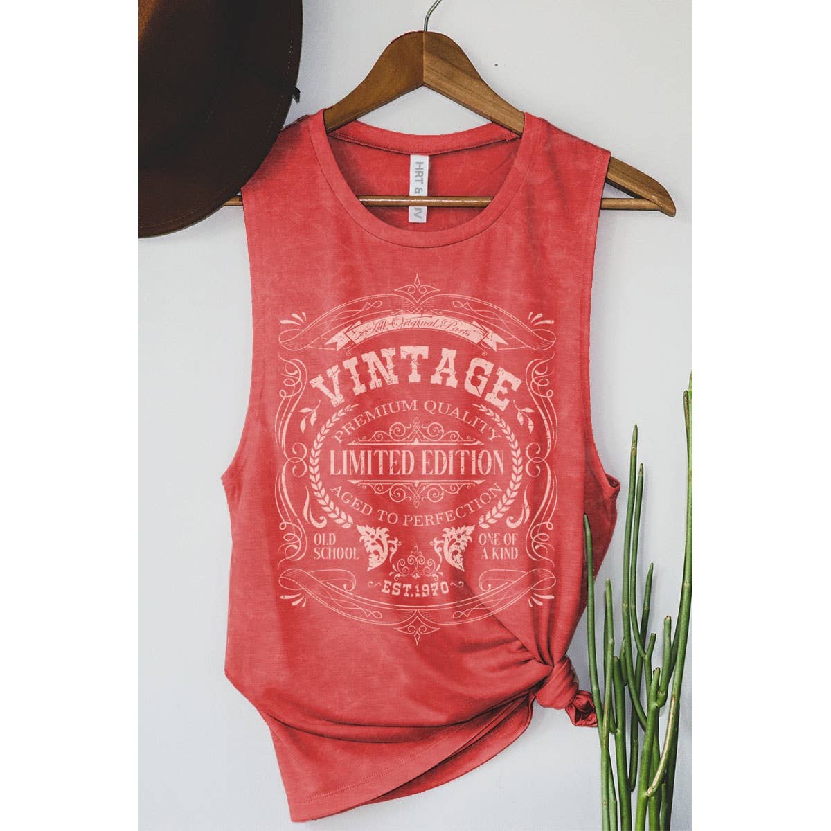 VINTAGE LIMITED EDITION TANK TOP: Mineral  Grey