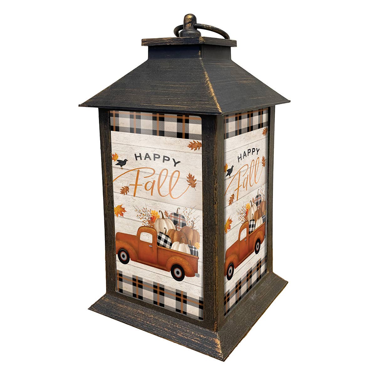 Happy Fall Pickup Truck Lantern