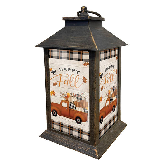 Happy Fall Pickup Truck Lantern