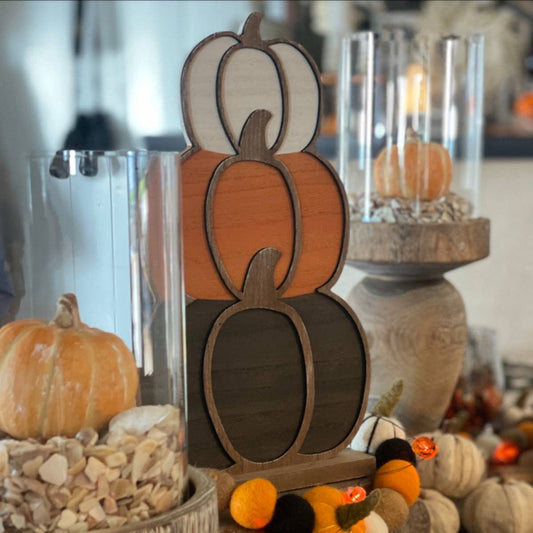 Halloween Stacked Laser Pumpkin