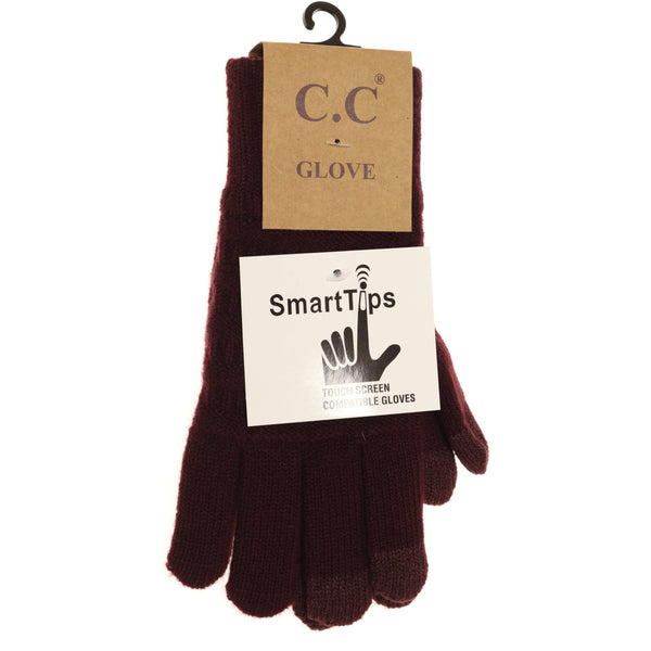 Classic Knit Gloves G9018: Black