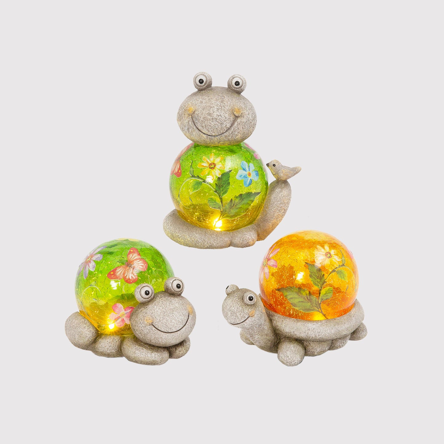 7.8"L B/O Lighted Resin & Glass Friend Figurine