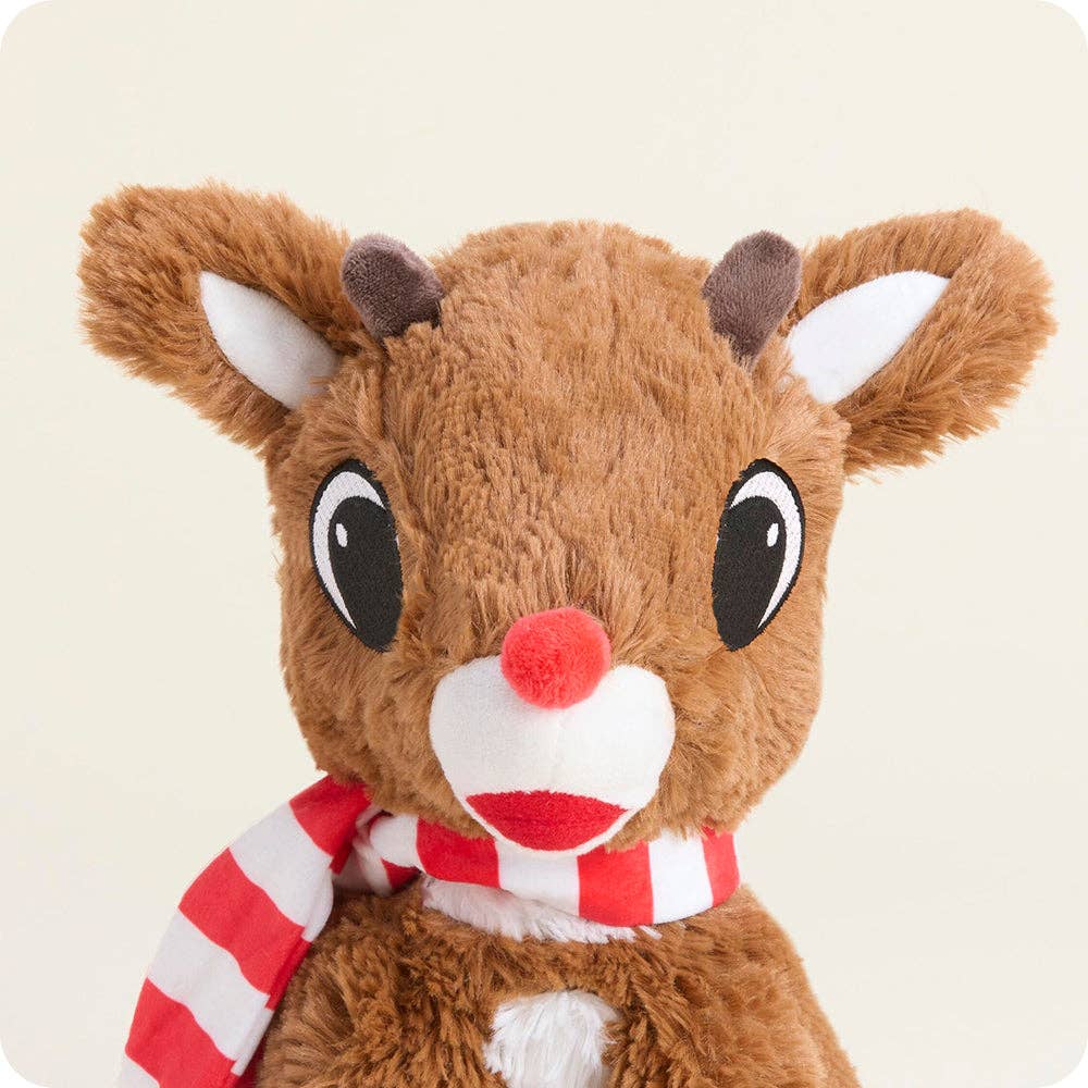Warmies: America’s Favorite Microwave Plush Brand - Rudolph with Scarf Warmies Official Licensed Product Christmas