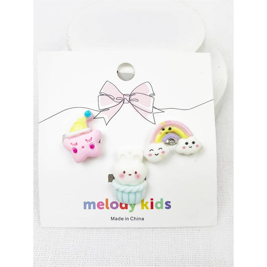 Kids adjustable Cute Character Ring Set: MIX COLOR