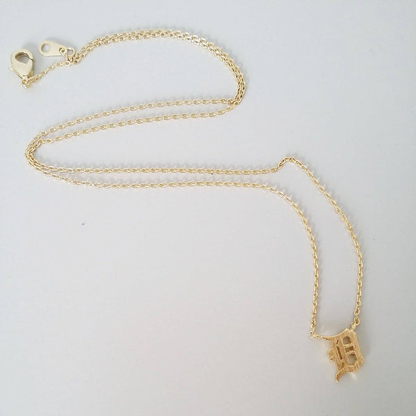 Detroit 'D' Necklace Gold