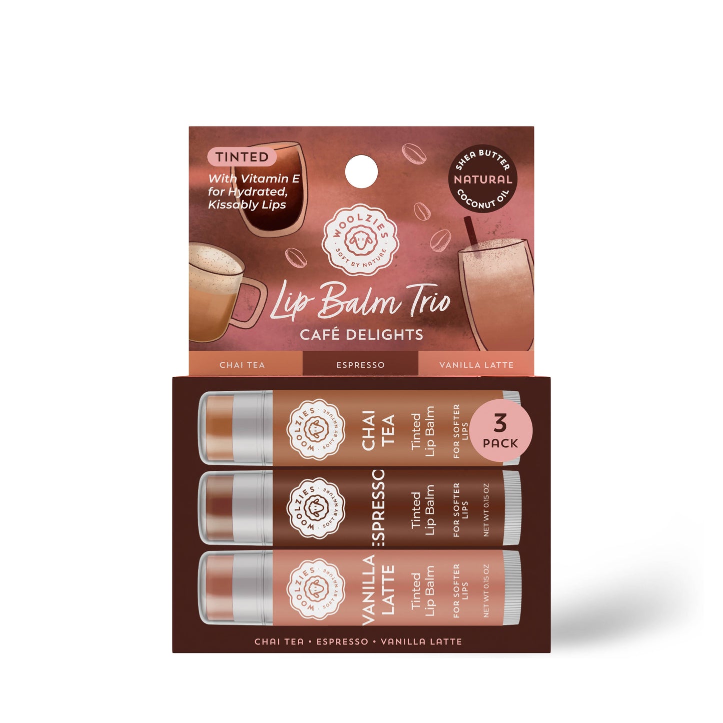 Cafe Delights Tinted Lip Balm Trio