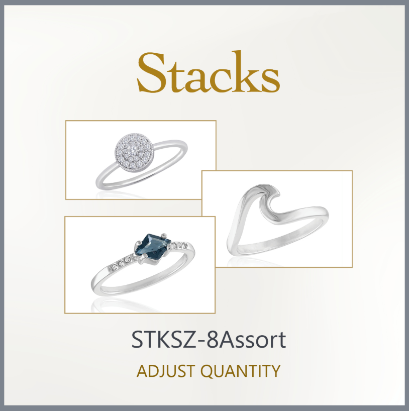 Center Court - Stacks Size 8 Ring Assortment