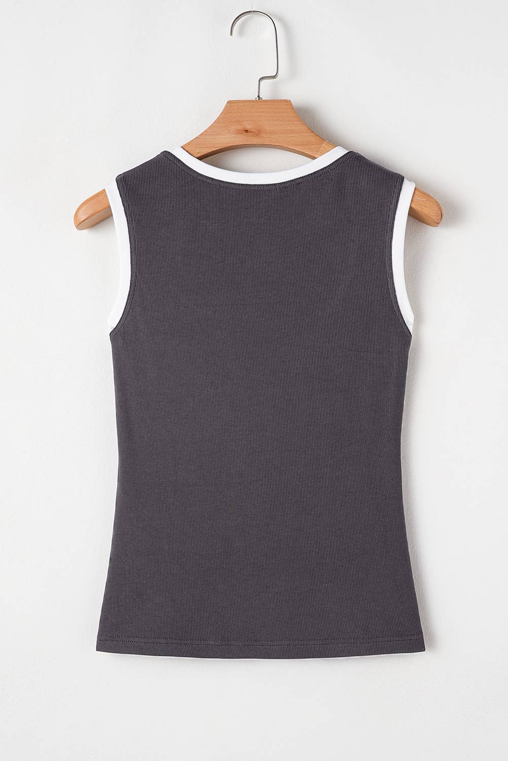 Ribbed Knit U Neck Tank Top | S-XL