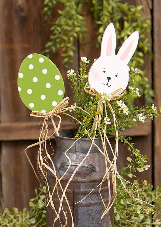 Easter Egg Or Bunny Plant Poke, 2 Assorted
