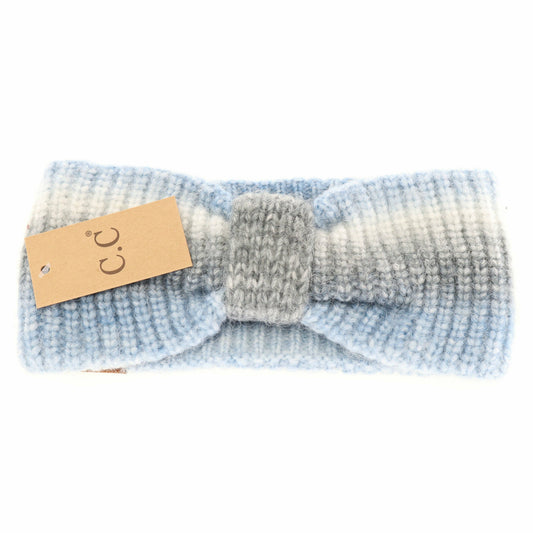 Multicolored Ombre C.C Head Wrap HW2077: Denim Multi