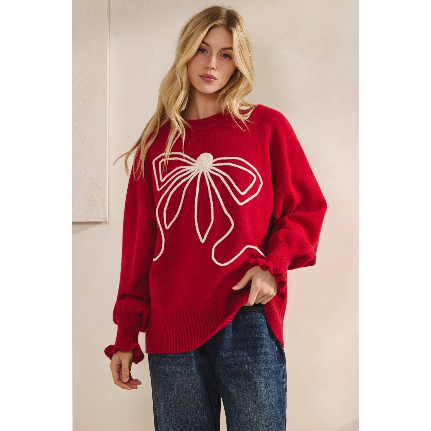 THE BIG BOW HOLIDAY SWEATER