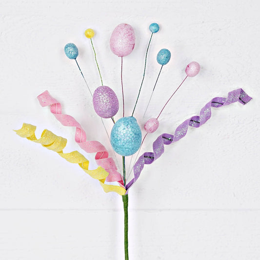 27192- 18in glitter Eggs with Spiral Pick
