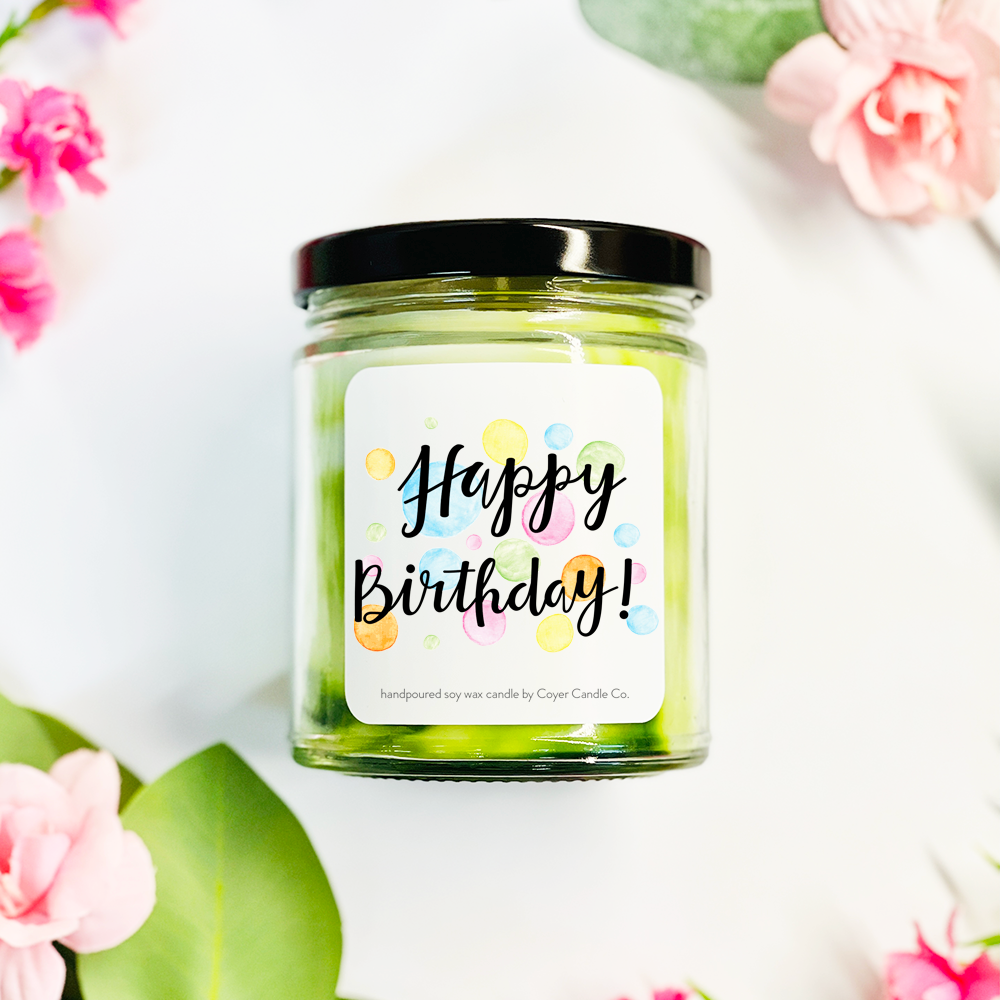 Happy Birthday | 9 oz: Happy Birthday - It's Your Day! / 9 oz. Black Jar / Choose Happiness