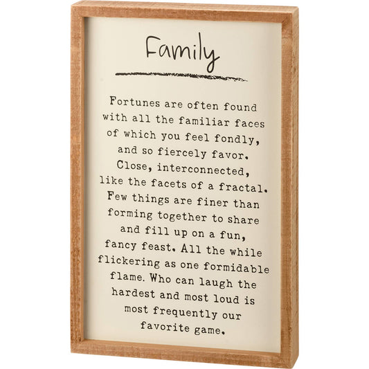 Family Inset Box Sign
