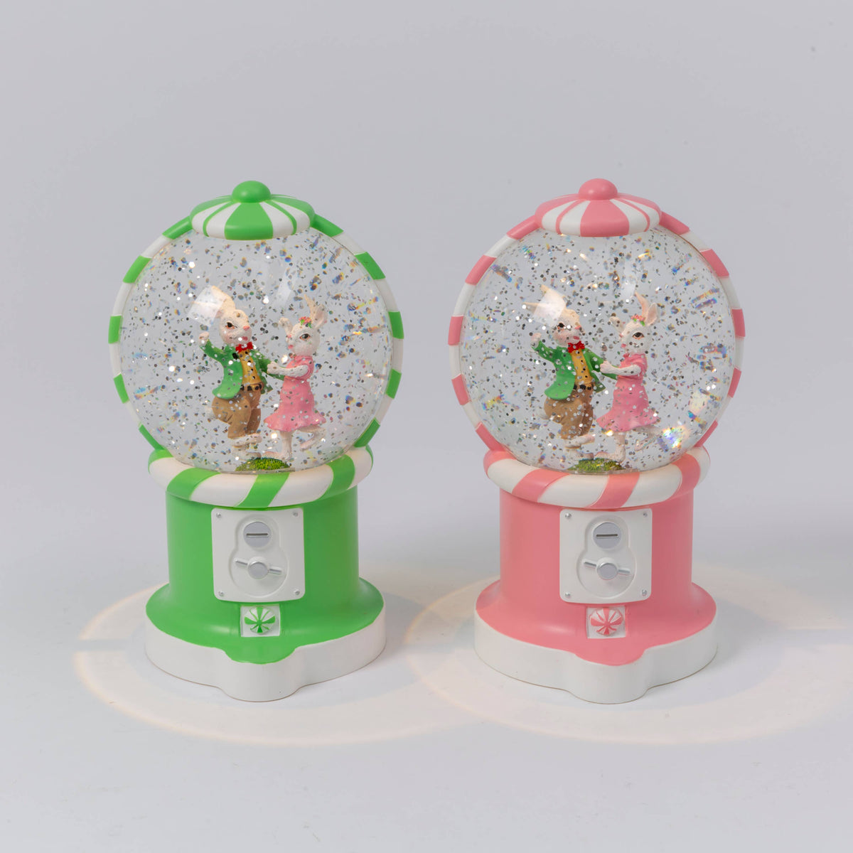 Gerson 7.75"H B/O Lighted Spinning Water Globe w/ Easter Bun