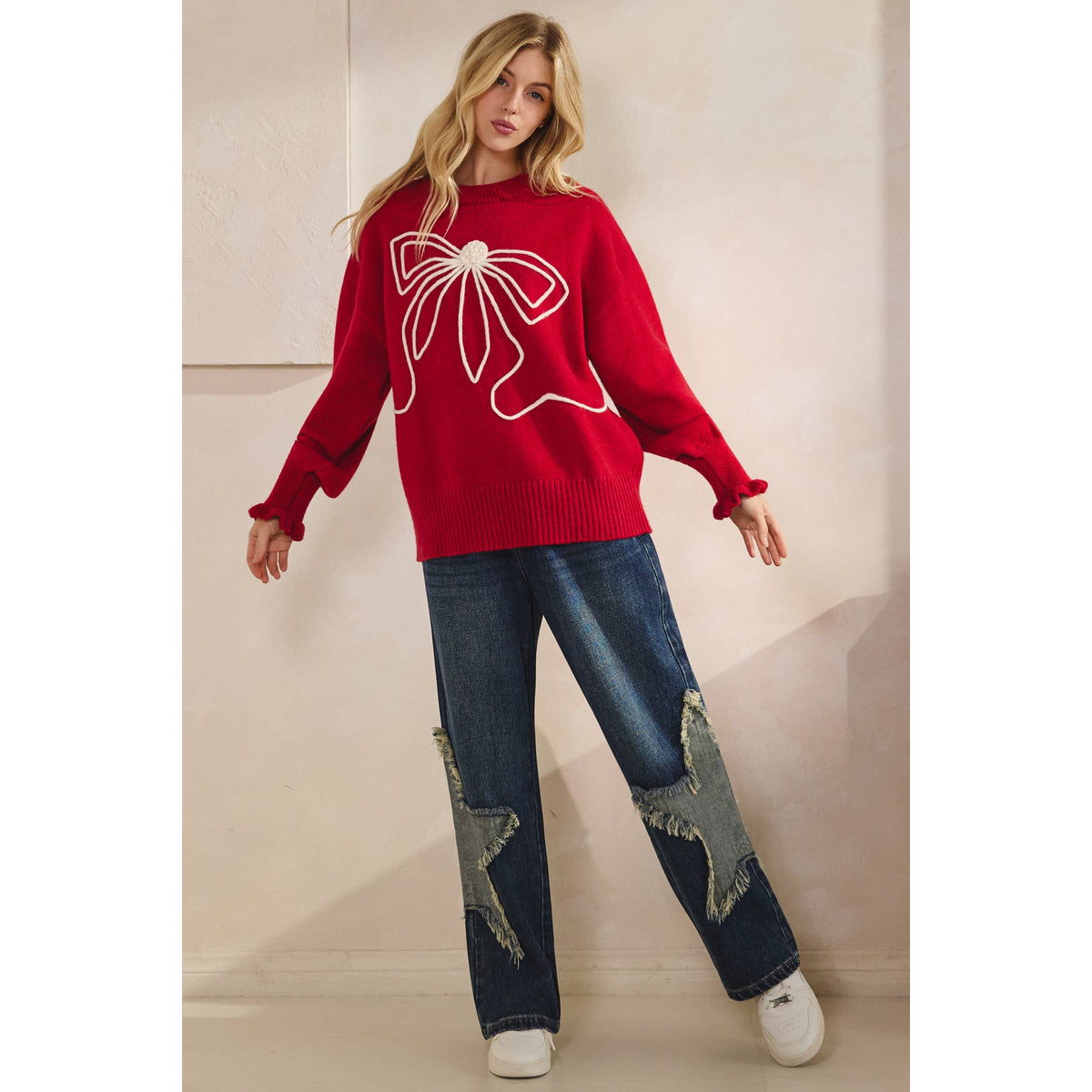 THE BIG BOW HOLIDAY SWEATER