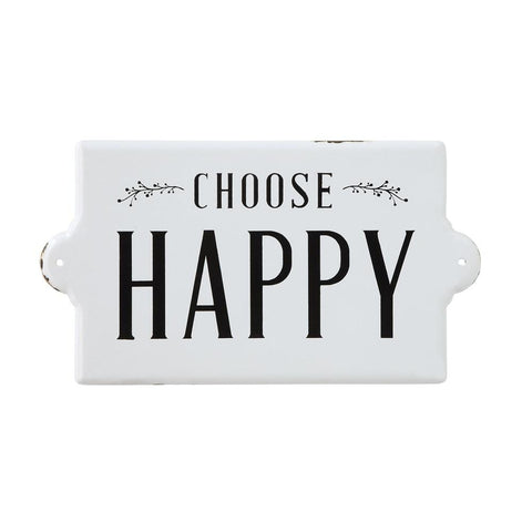 Metal Choose Happy Sign