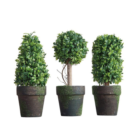 Faux Boxwood Topiary - Assorted