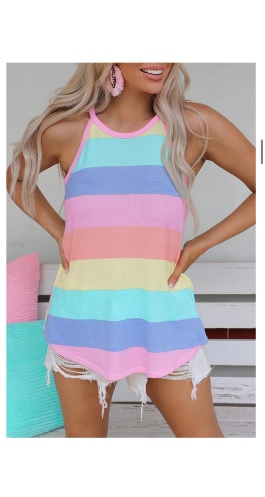 Multi Color-Block Tank