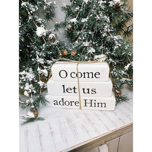 O Come Let Us Adore Him Stacked Block Set