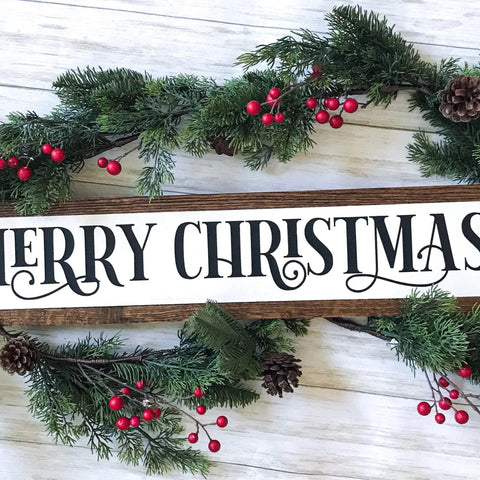Merry Christmas sign—special walnut