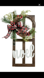 “Noel” Wood Hanging Door Christmas Decor