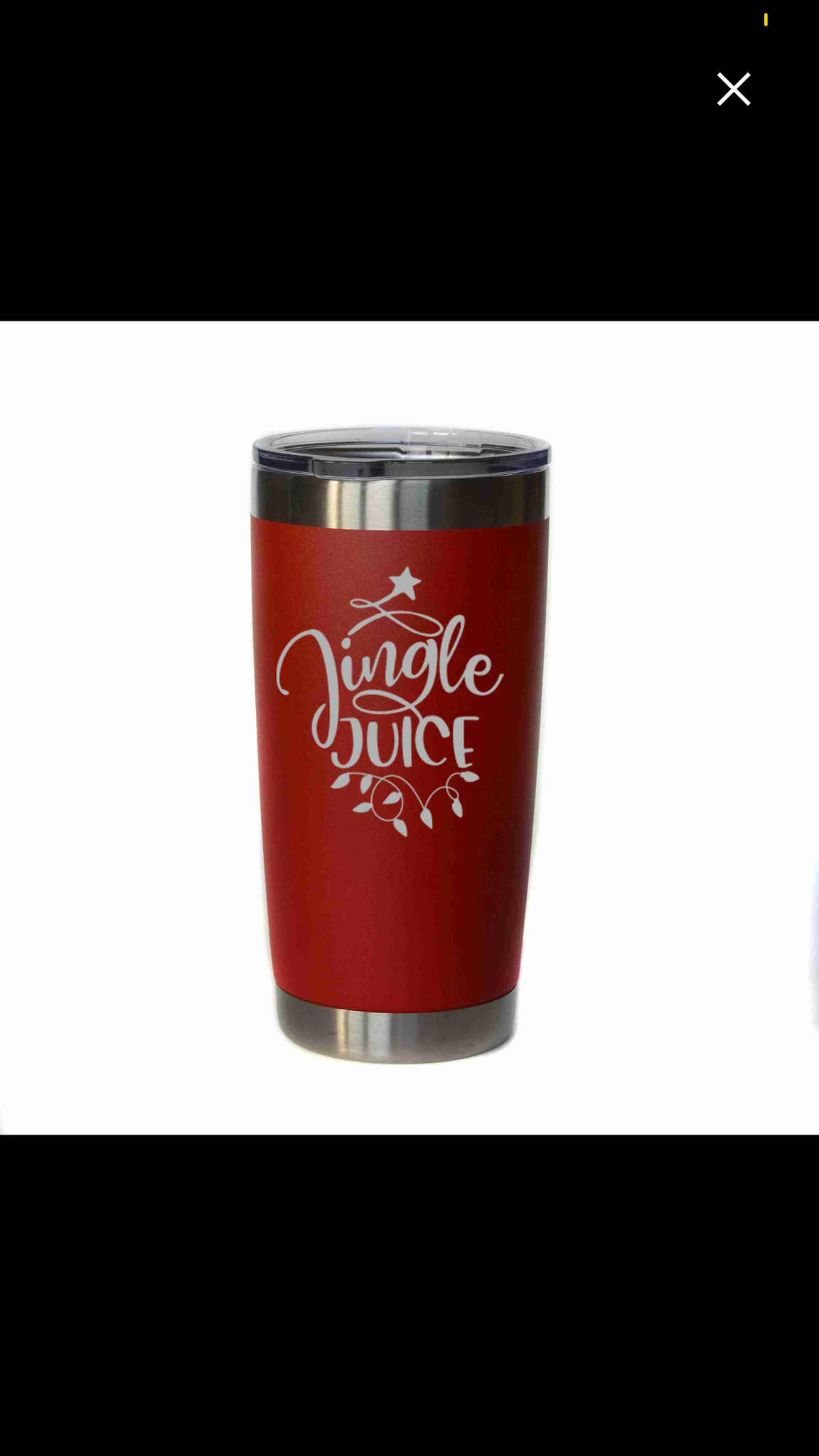 20oz Jingle Juice Tumbler (black/red)