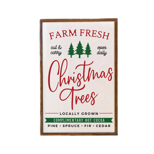 12x18 Farm Fresh Christmas Trees Christmas Decor
