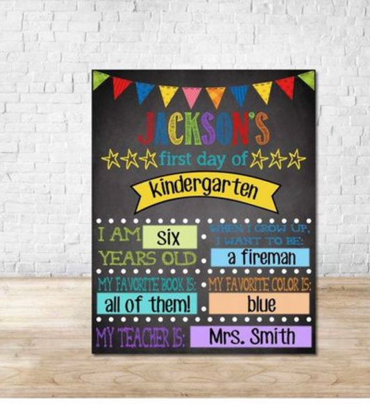 First Day/Last Day of School Dry Erase Board