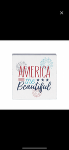 America the Beautiful Block Sign