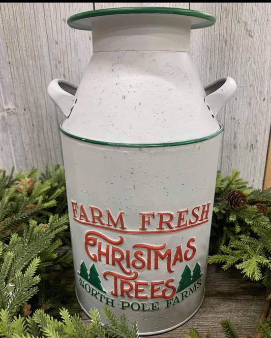 Farm Fresh Christmas Trees Milk Can