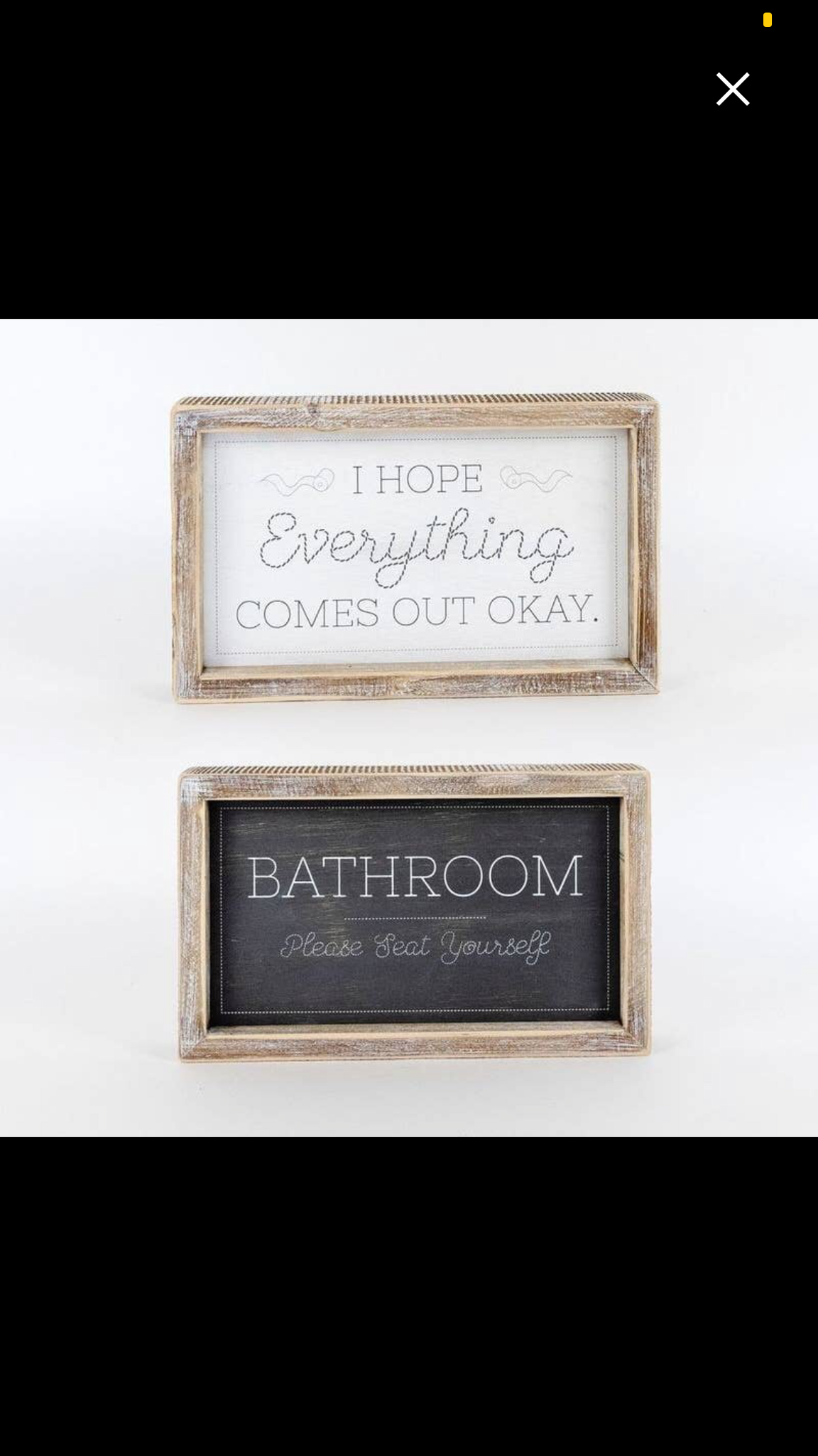 Double Sided Bathroom Sign