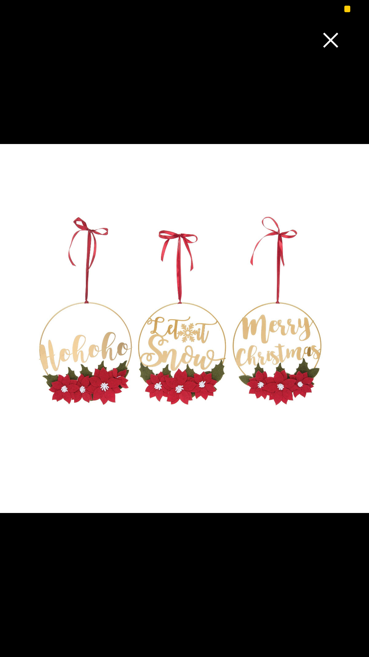 Christmas Gold Hoop Ornament (each)
