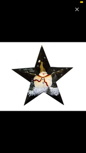 6” Tin Snowman Star