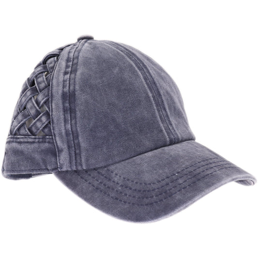 Basket woven cc cross cross ball cap